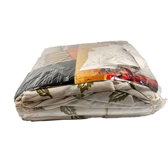 NEW Twin Sheet Set CARESS COLLECTION Country Leaf NOS Made USA Vintage - Picture 6 of 9